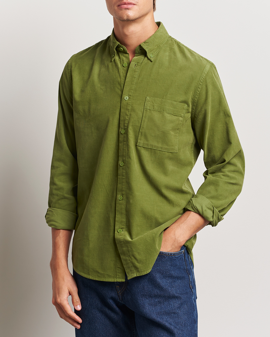 Herr | Skjortor | NN07 | Arne Baby Cord Shirt Cedar Green