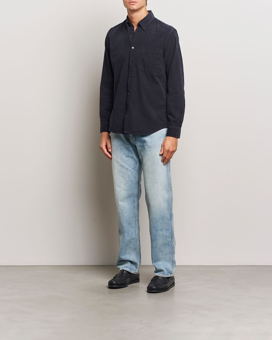 Herr | Skjortor | NN07 | Arne Baby Cord Shirt Black