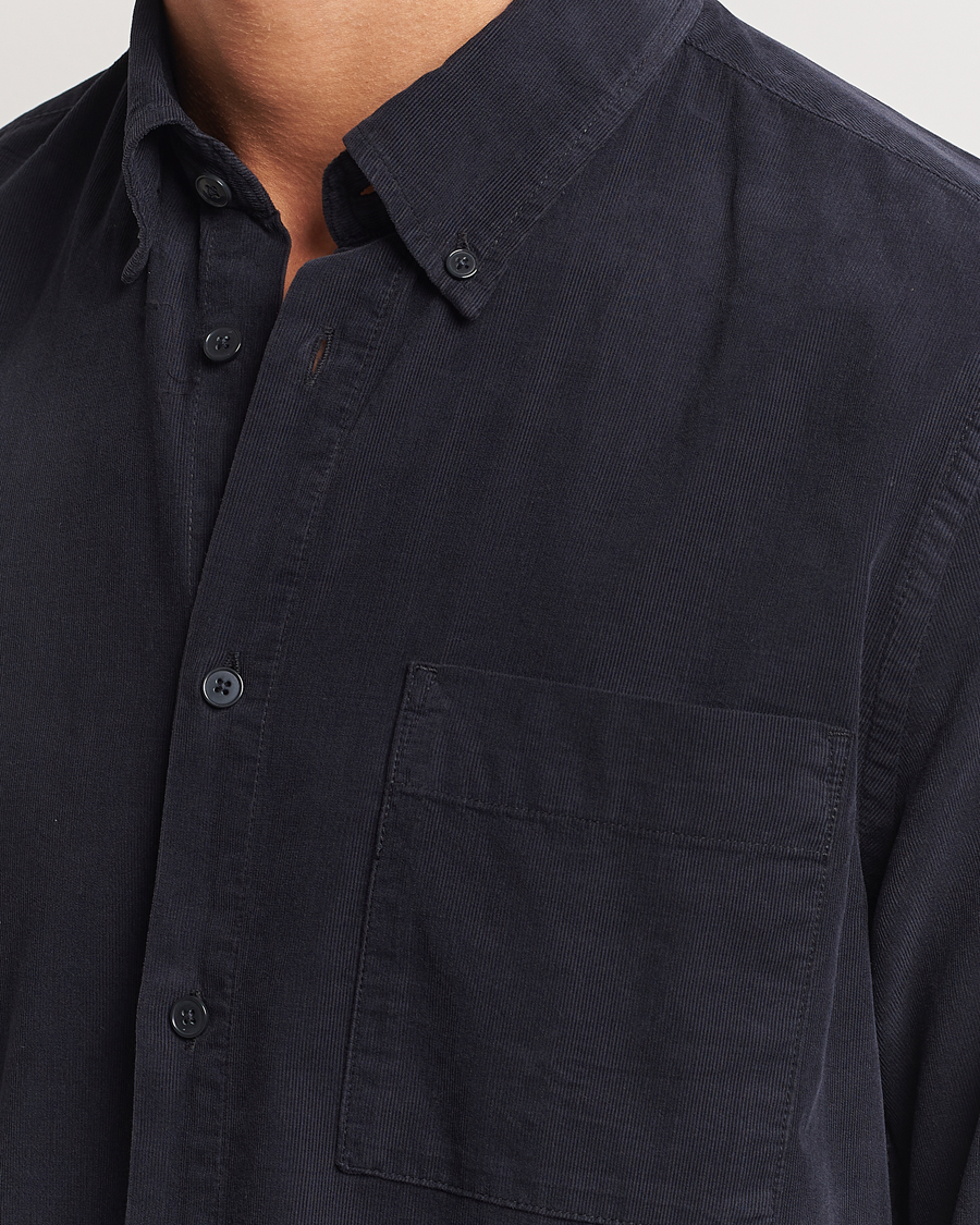 Herr | Skjortor | NN07 | Arne Baby Cord Shirt Black