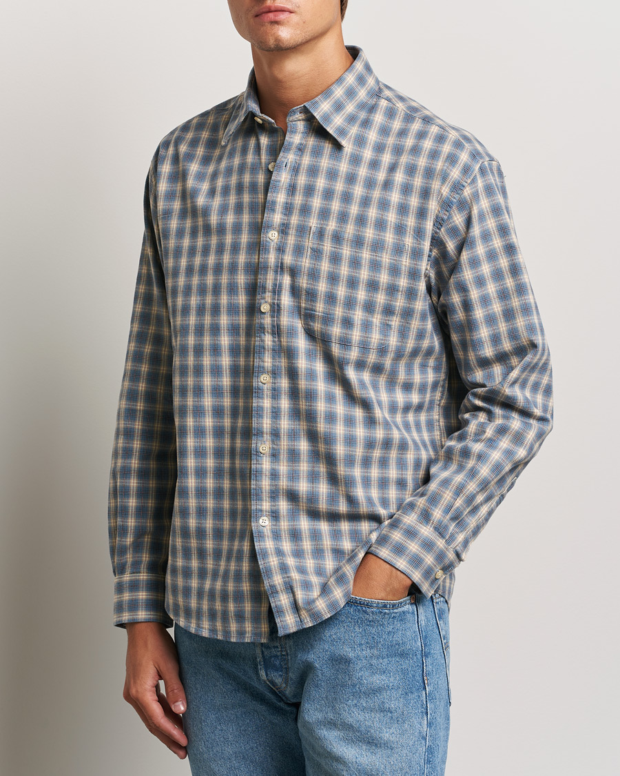 Herr | Skjortor | NN07 | Deon Flannel Shirt Blue Multi