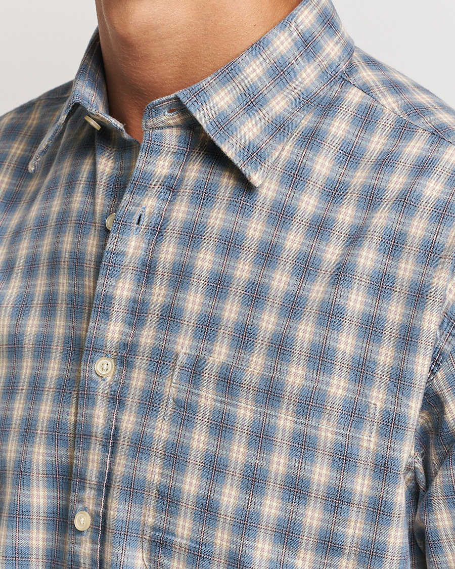 Herr | Skjortor | NN07 | Deon Flannel Shirt Blue Multi