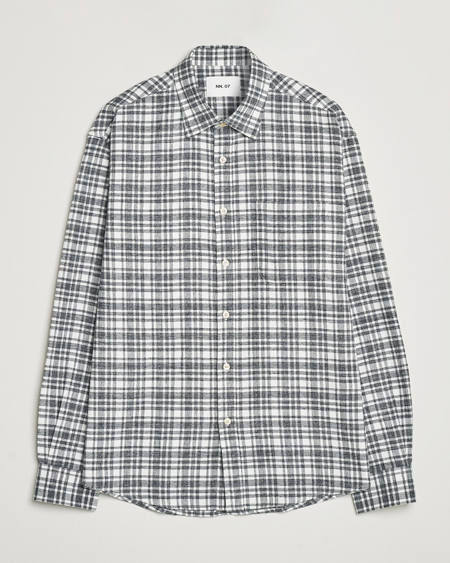 Herr | Skjortor | NN07 | Deon Flannel Shirt Grey/White
