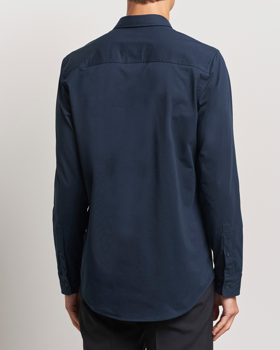 Herr | Skjortor | NN07 | Elian Mercerized Cotton Shirt Navy Blue
