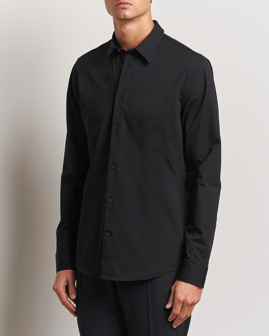 Herr | Skjortor | NN07 | Elian Mercerized Cotton Shirt Black