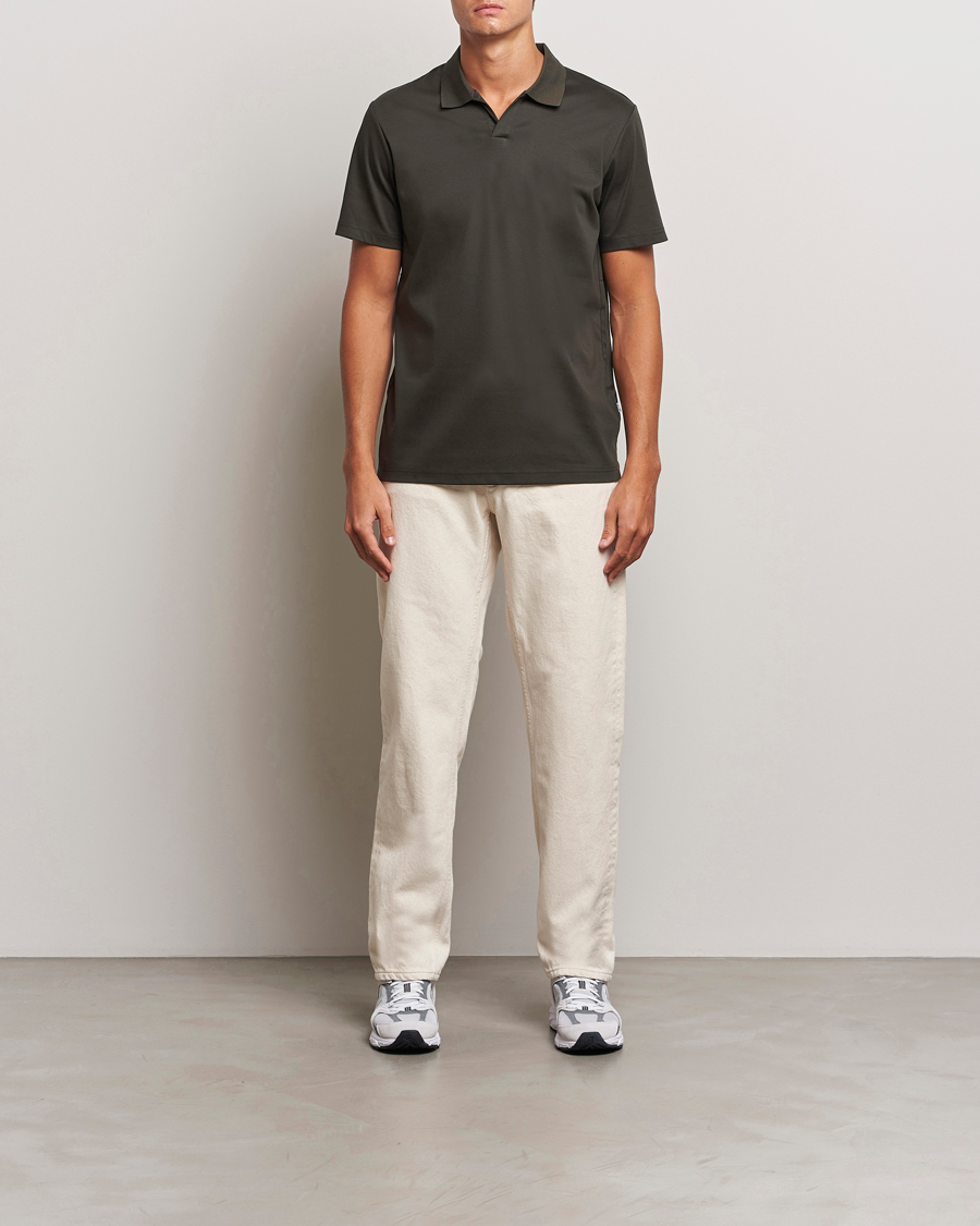 Herr | Pikéer | NN07 | Paul Mercerized Polo Dark Army