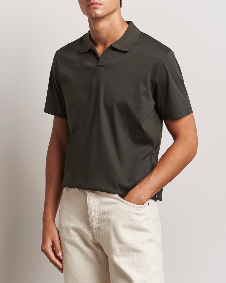 Herr | Pikéer | NN07 | Paul Mercerized Polo Dark Army