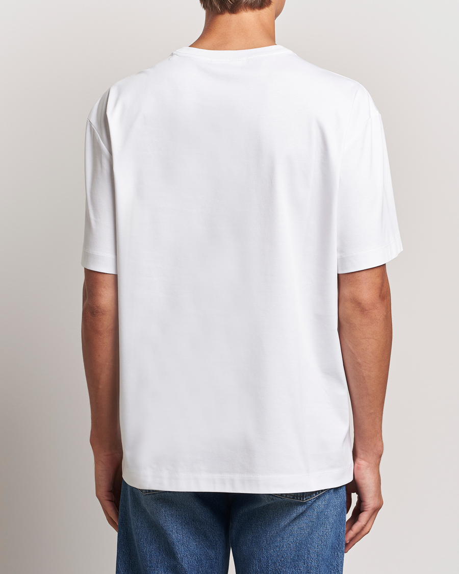 Herr | T-Shirts | NN07 | Nat Logo Mercerized Crew Neck T-Shirt White