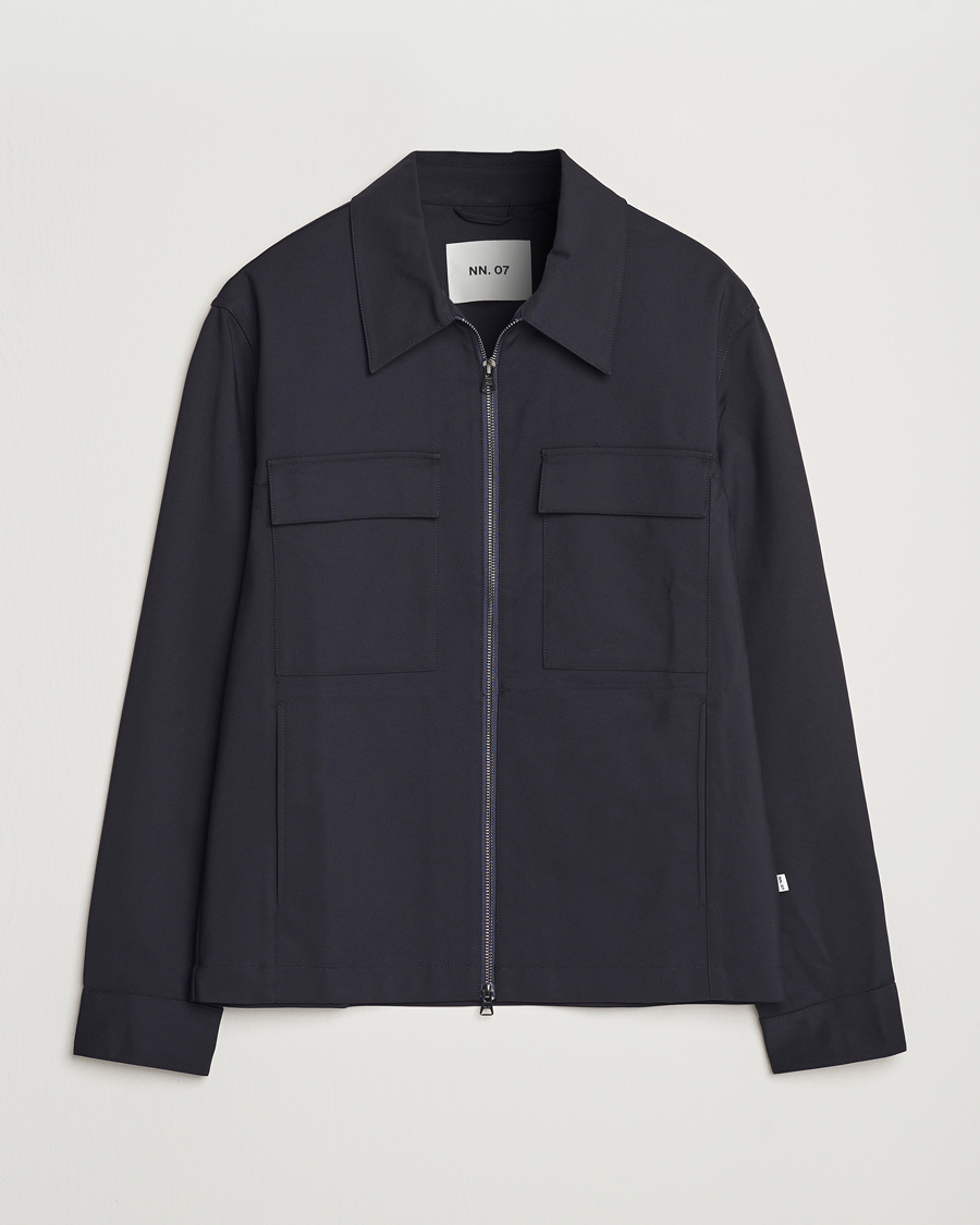 Herr | Skjortor | NN07 | Alban Overshirt Navy Blue