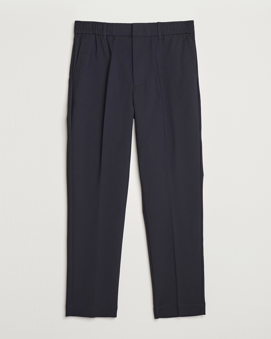 Herr | Byxor | NN07 | Billie Drawstring Trousers Navy Blue