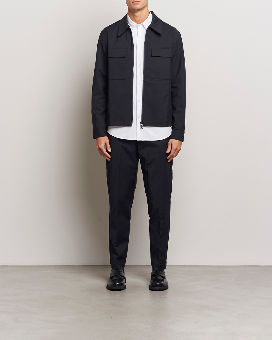 Herr | Byxor | NN07 | Billie Drawstring Trousers Navy Blue