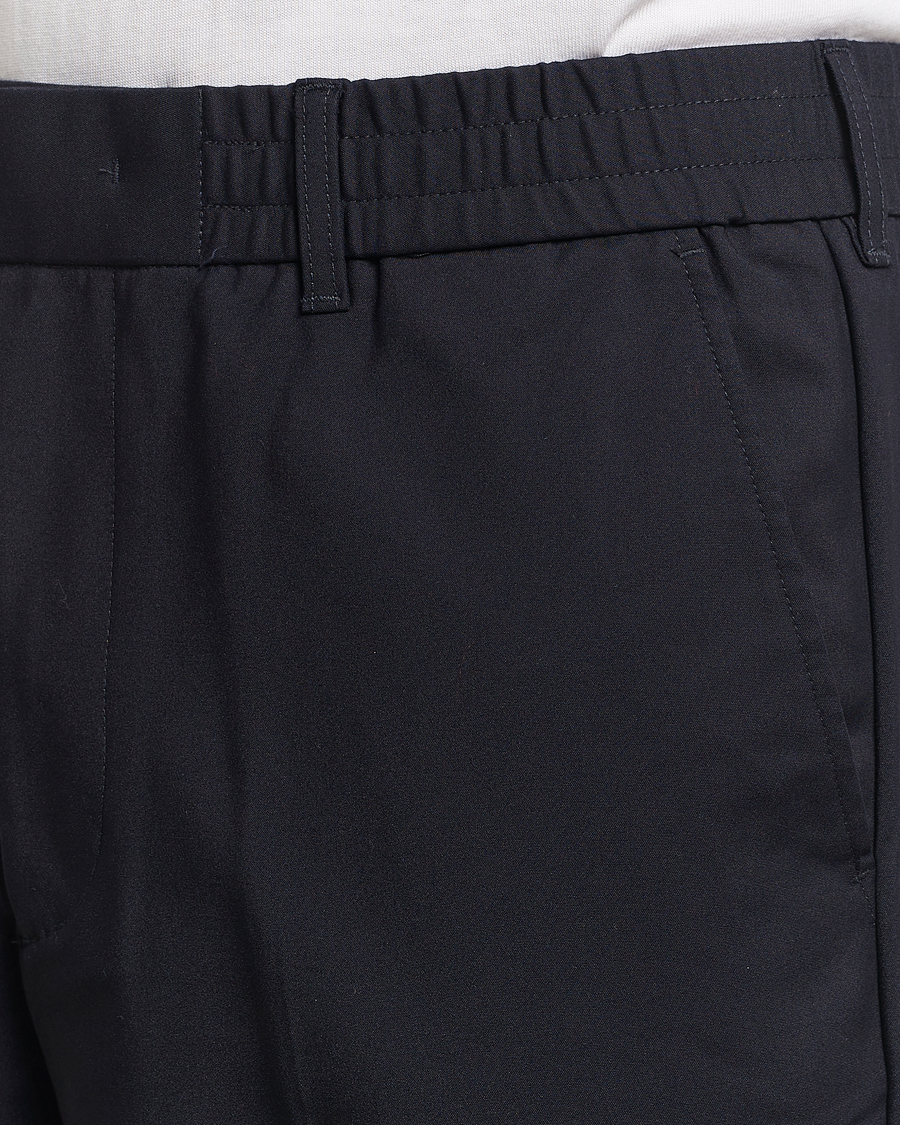 Herr | Byxor | NN07 | Billie Drawstring Trousers Navy Blue