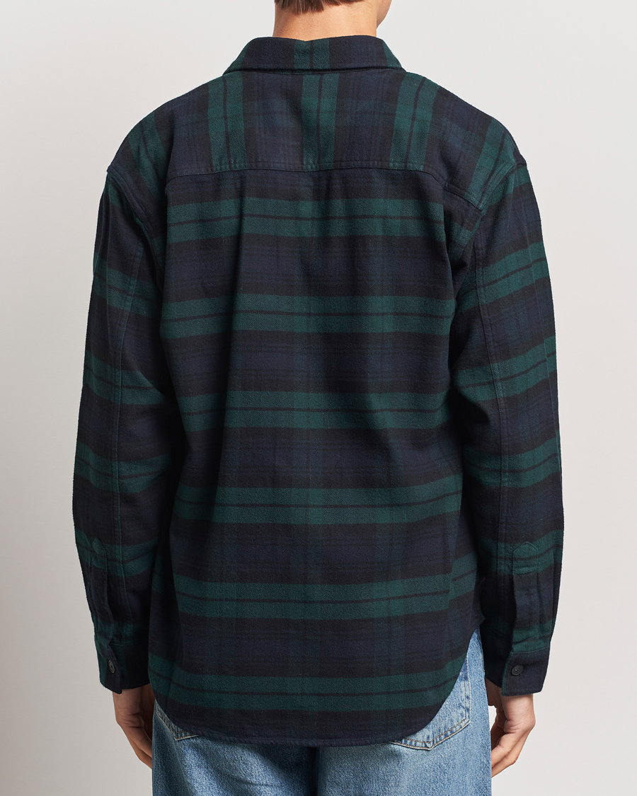 Herr | Skjortor | NN07 | Adwin Checked Flannel Overshirt Green/Blue