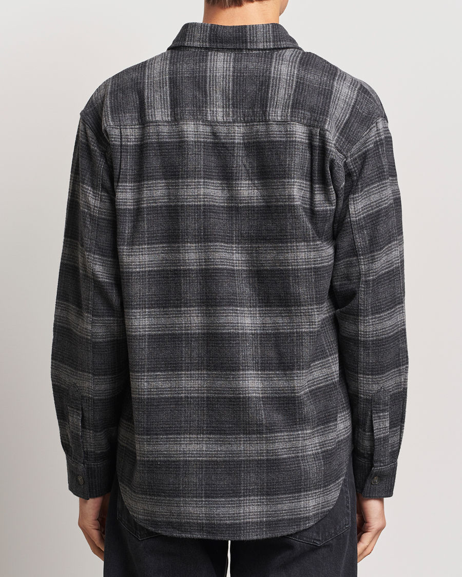 Herr | Skjortor | NN07 | Adwin Checked Flannel Overshirt Black/Grey