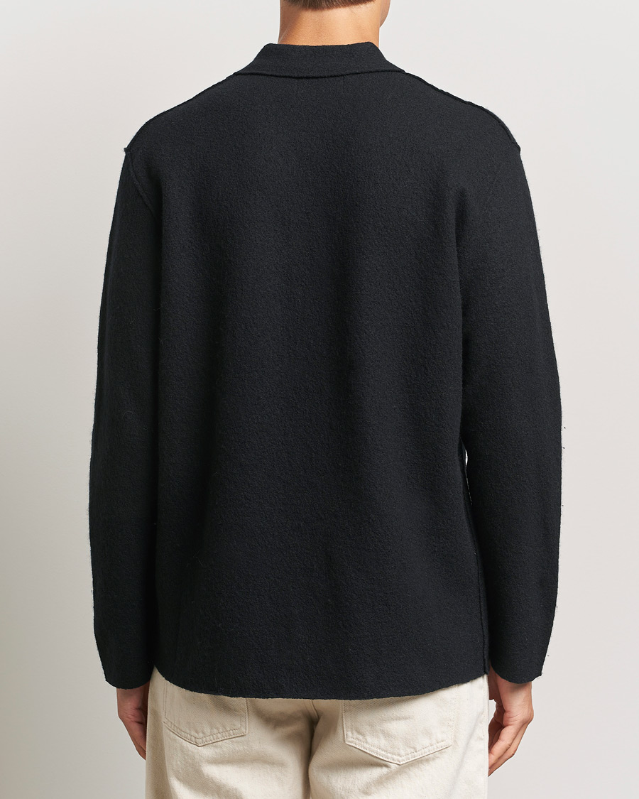 Herr | Tröjor | NN07 | Jonas Boiled Wool Cardigan Black