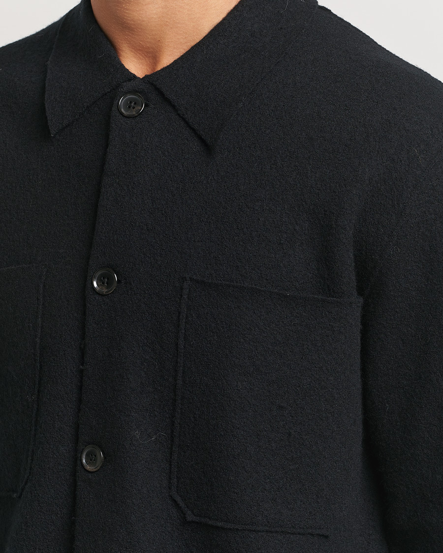 Herr | Tröjor | NN07 | Jonas Boiled Wool Cardigan Black