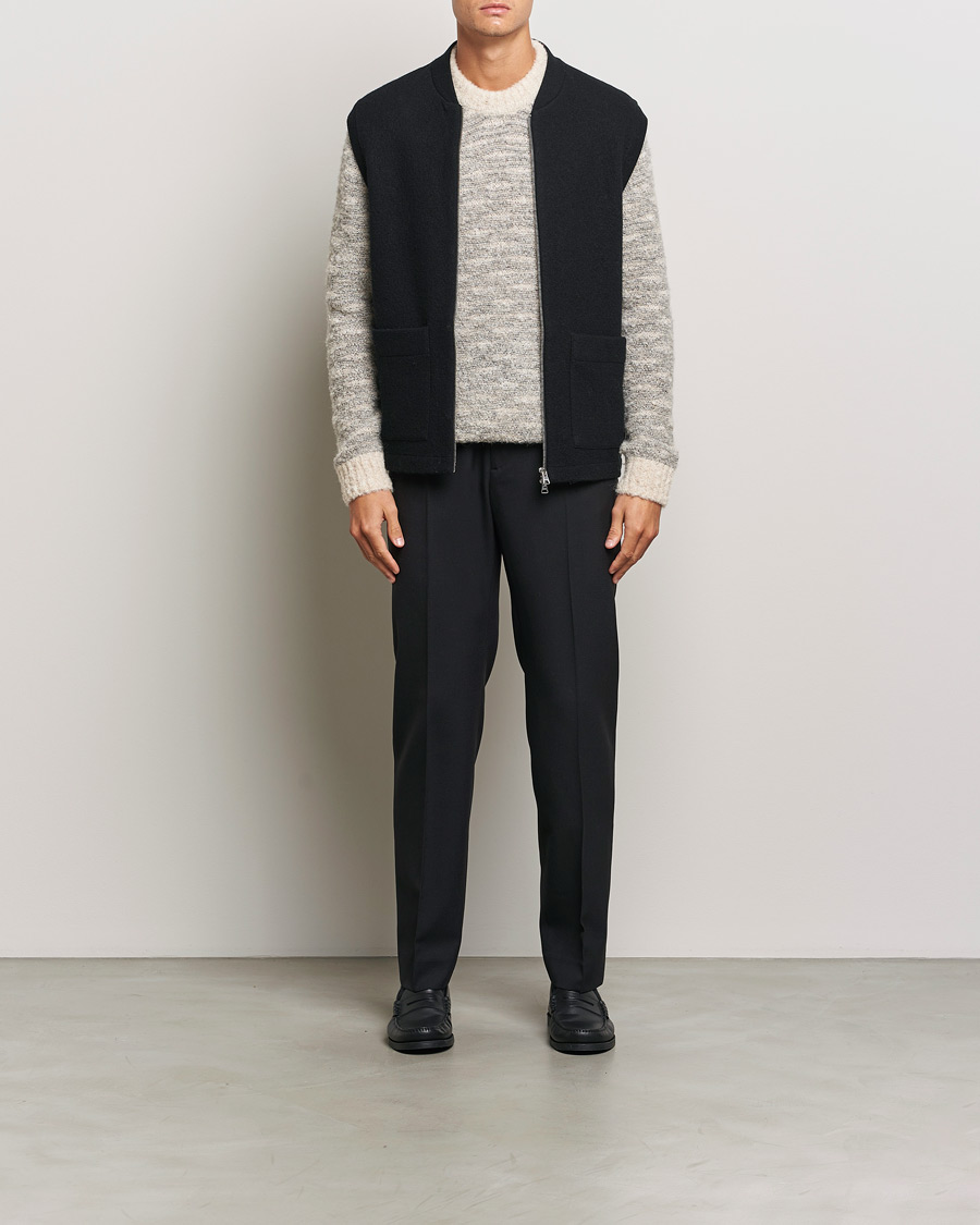 Herr | Tröjor | NN07 | Boiled Wool Vest Black