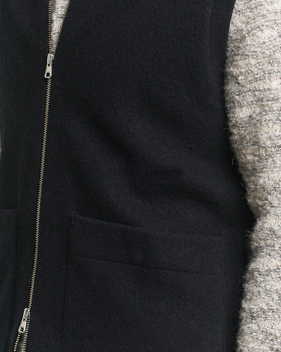 Herr | Tröjor | NN07 | Boiled Wool Vest Black