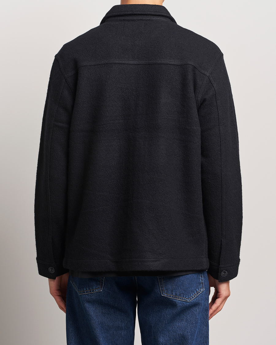 Herr | Tröjor | NN07 | Isak Boiled Wool Full Zip Black
