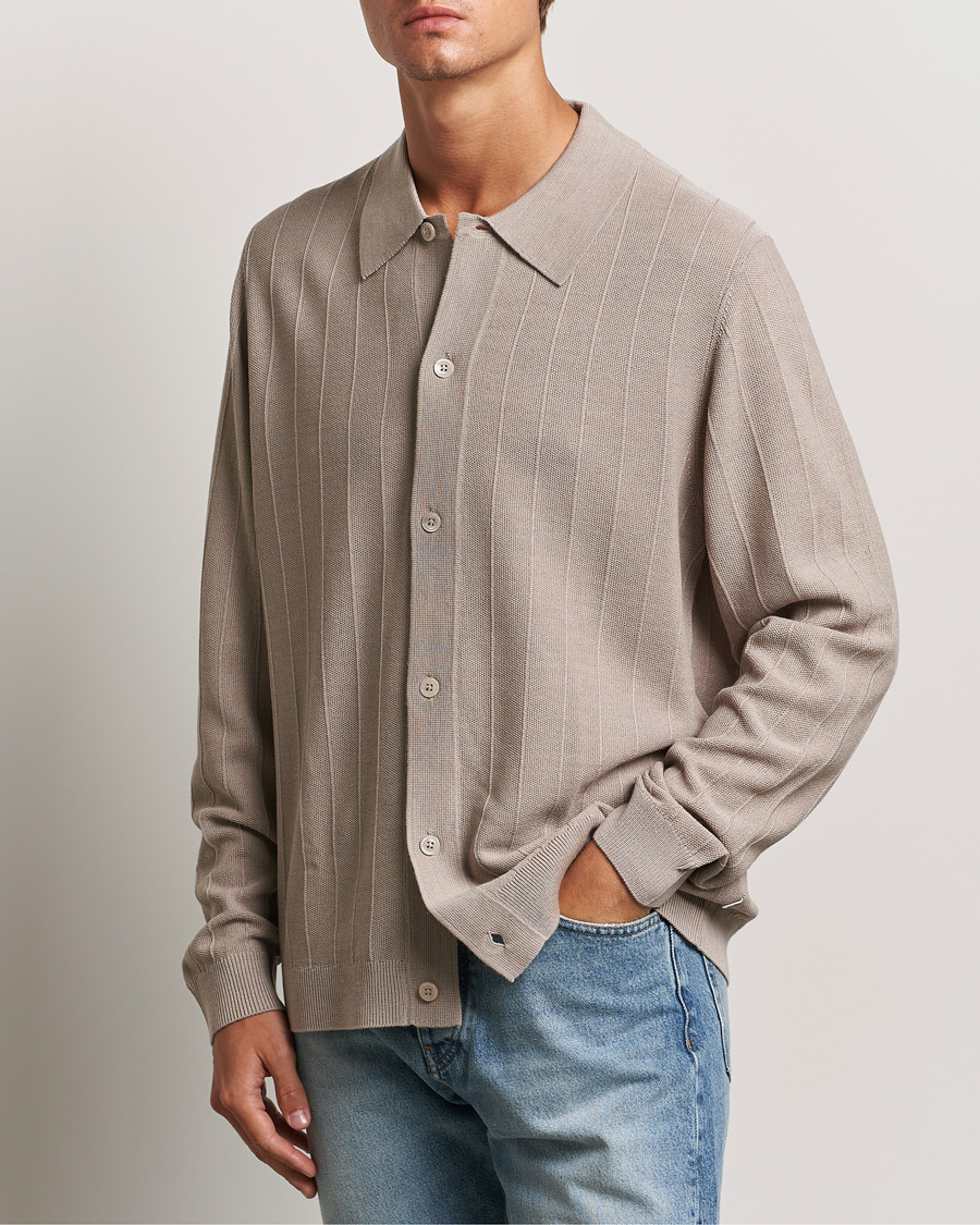 Herr | Tröjor | NN07 | Thor Knitted Cardigan Greige
