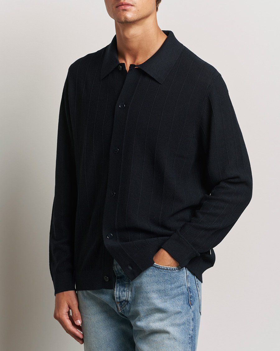 Herr | Tröjor | NN07 | Thor Knitted Cardigan Navy Blue