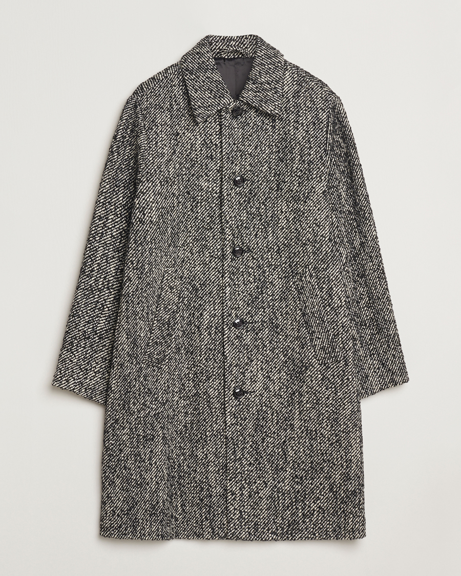 Herr | Jackor | NN07 | Franco Herringbone Coat Black