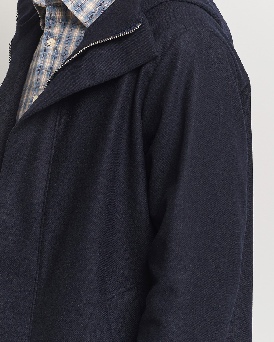 Herr | Jackor | NN07 | Knox Hooded Coat Navy Blue