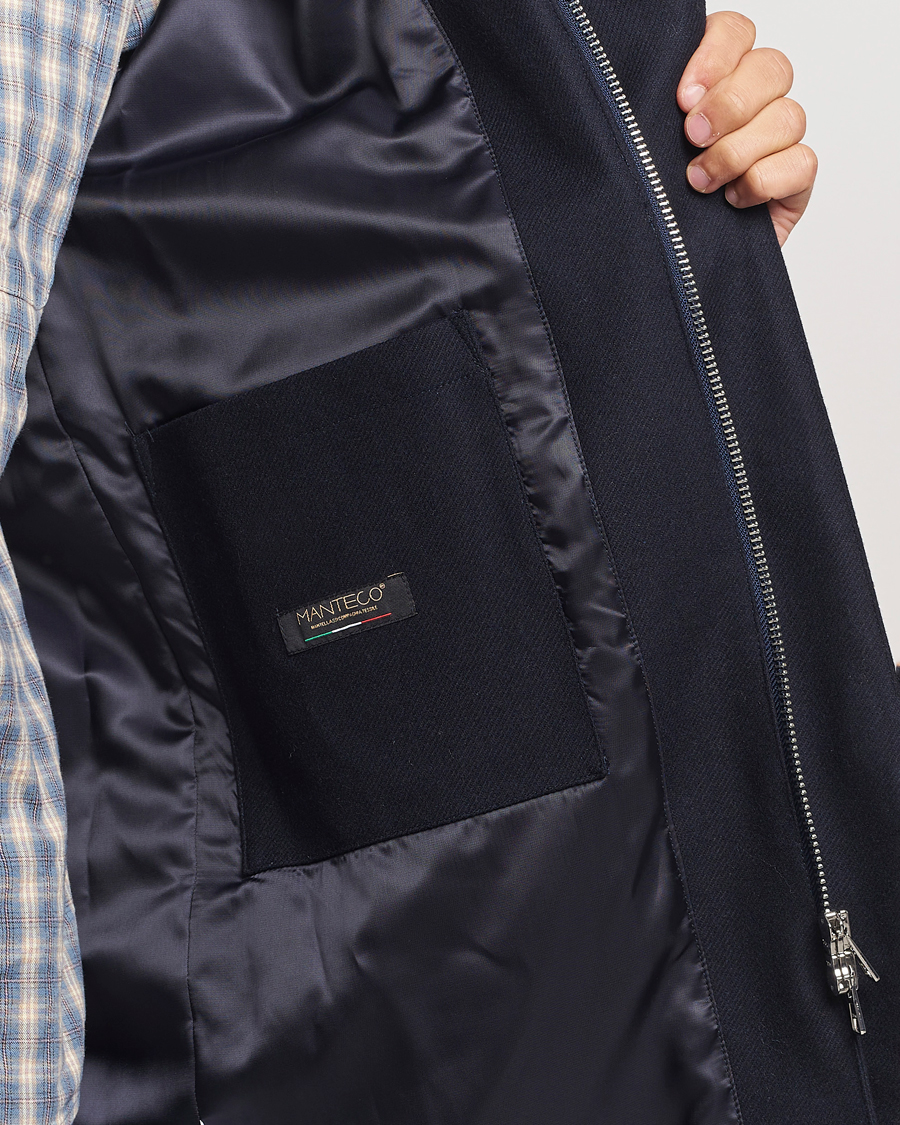 Herr | Jackor | NN07 | Knox Hooded Coat Navy Blue