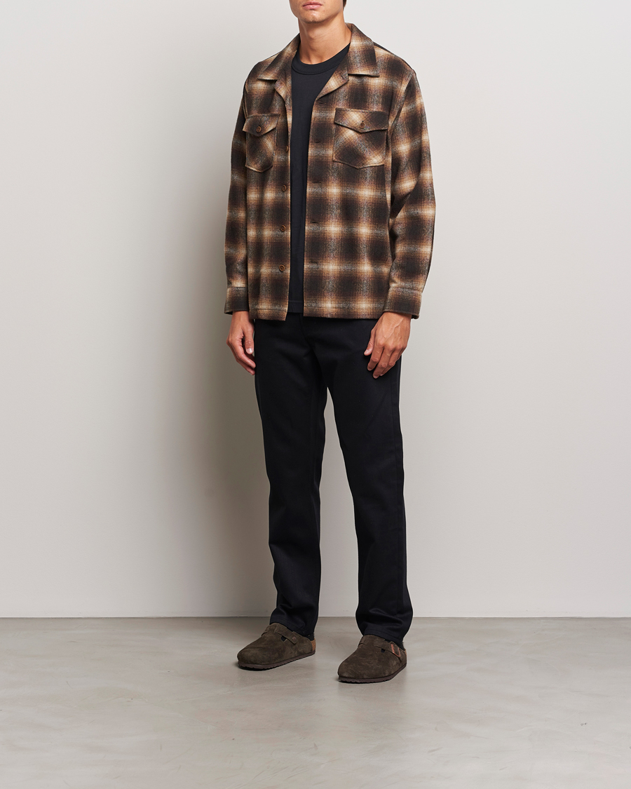 Herr | Skjortor | Nudie Jeans | Vincent Shadow Check Overshirt Brown/Beige
