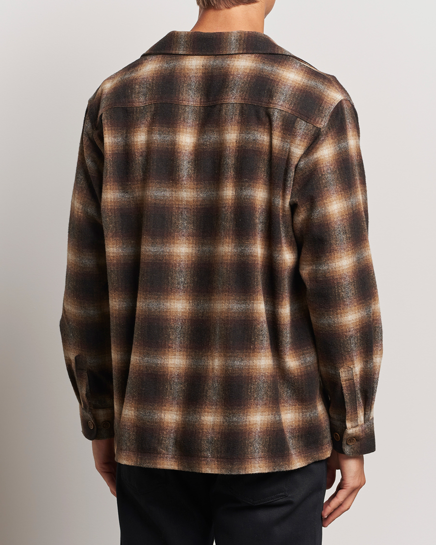 Herr | Skjortor | Nudie Jeans | Vincent Shadow Check Overshirt Brown/Beige