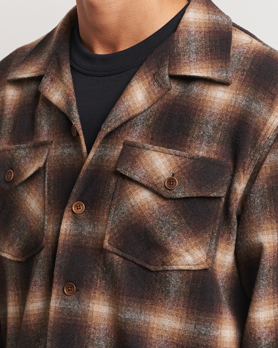 Herr | Skjortor | Nudie Jeans | Vincent Shadow Check Overshirt Brown/Beige