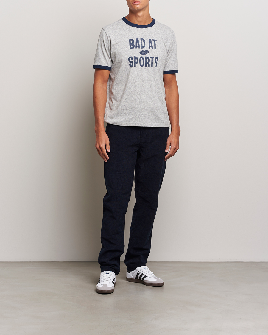 Herr | T-Shirts | Nudie Jeans | Ricky Bad At Sport T-Shirt Grey Melange