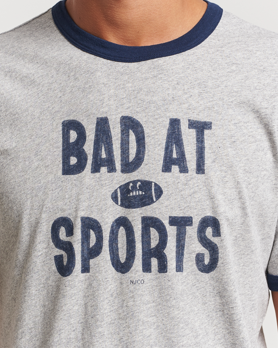 Herr | T-Shirts | Nudie Jeans | Ricky Bad At Sport T-Shirt Grey Melange