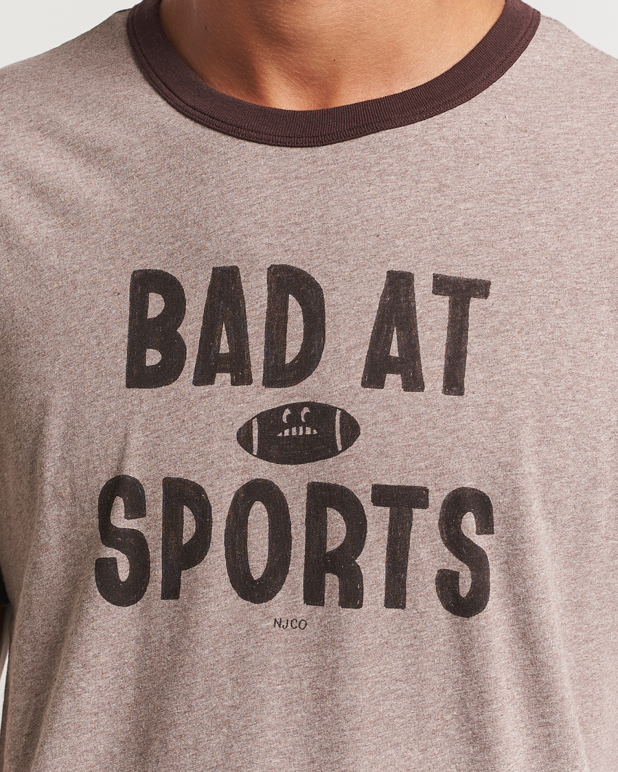 Herr | T-Shirts | Nudie Jeans | Ricky Bad At Sport T-Shirt Beige Melange