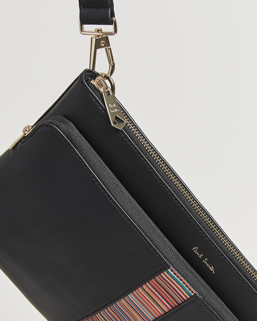 Herr | Paul Smith Leather Stripe Document Case Black | Paul Smith | Leather Stripe Document Case Black