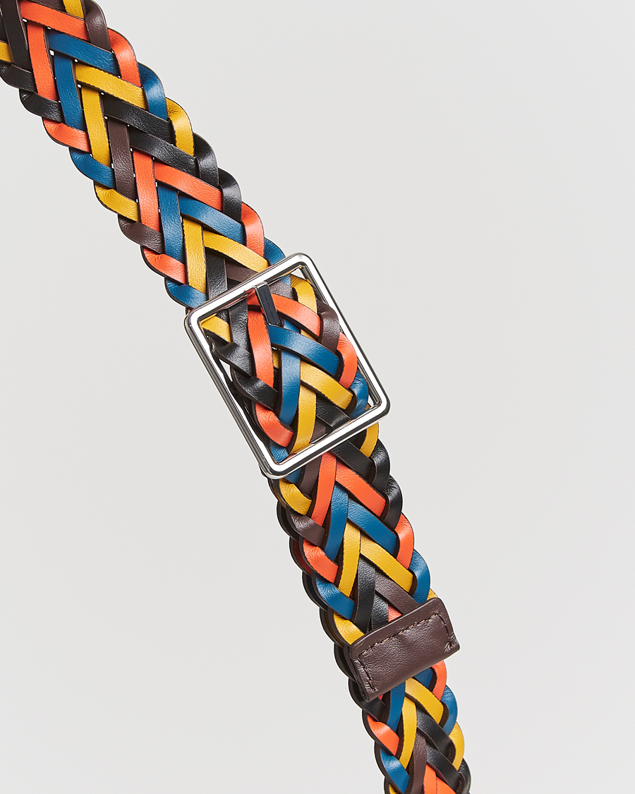 Herr | Paul Smith Reversible Leather Braided Belt Brown/Multi | Paul Smith | Reversible Leather Braided Belt Brown/Multi