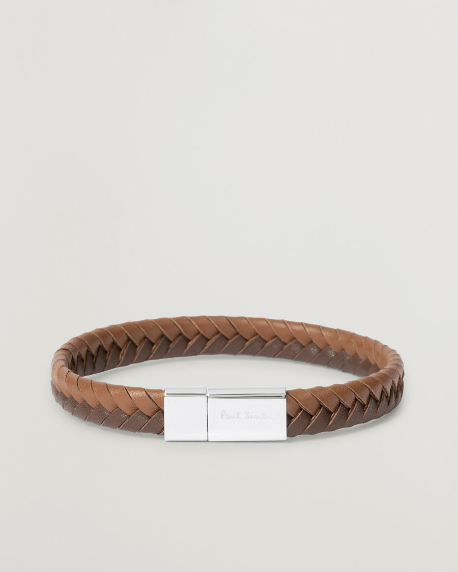 Herr | Paul Smith Two Tone Leather Bracelet Brown | Paul Smith | Two Tone Leather Bracelet Brown