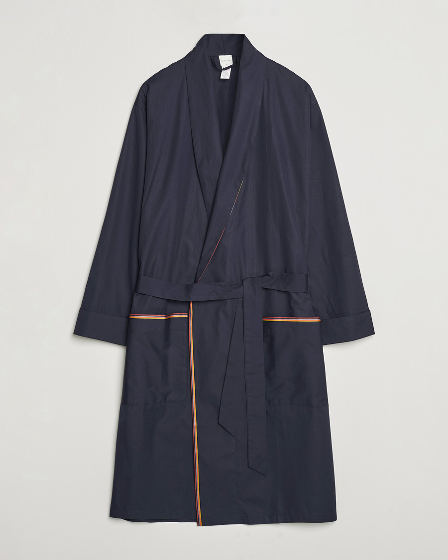 Herr | Paul Smith Stripe Cotton Gown Navy | Paul Smith | Stripe Cotton Gown Navy