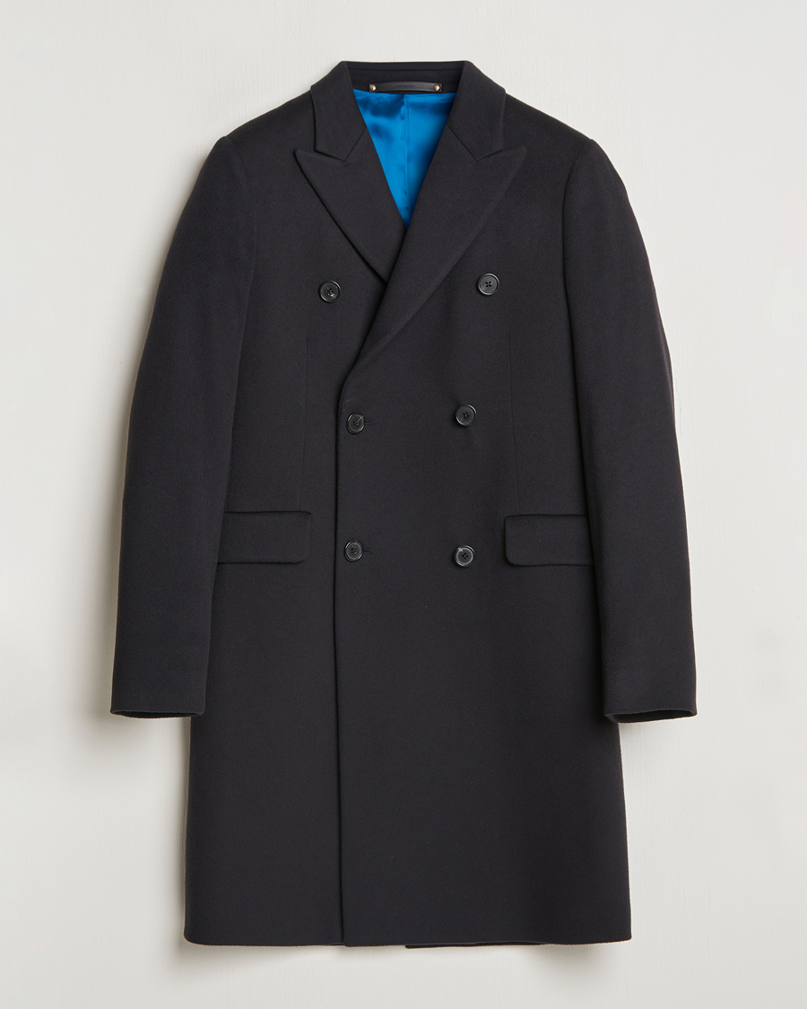Herr | Jackor | Paul Smith | Wool/Cashmere Double Breasted Coat Black