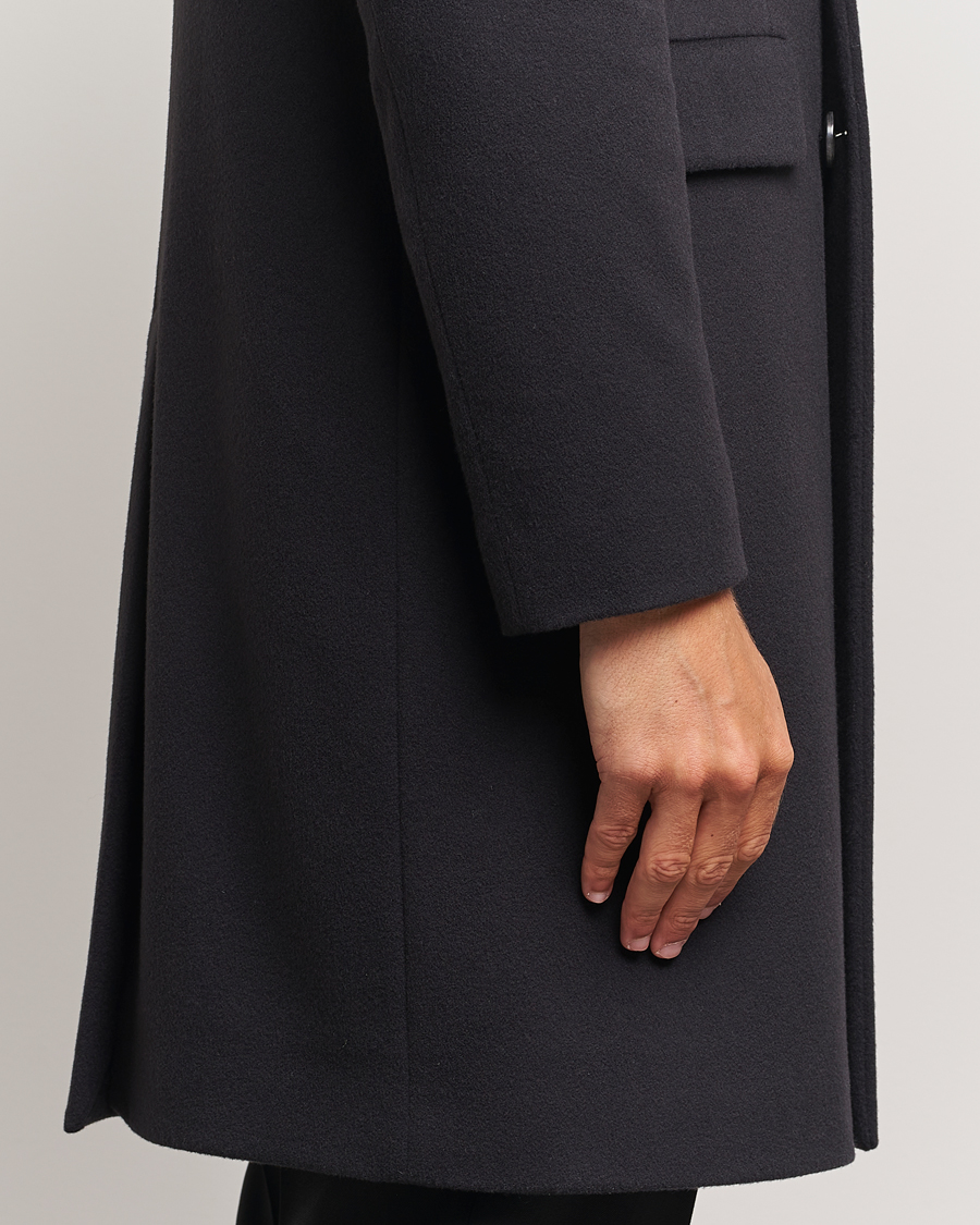 Herr | Jackor | Paul Smith | Wool/Cashmere Double Breasted Coat Black