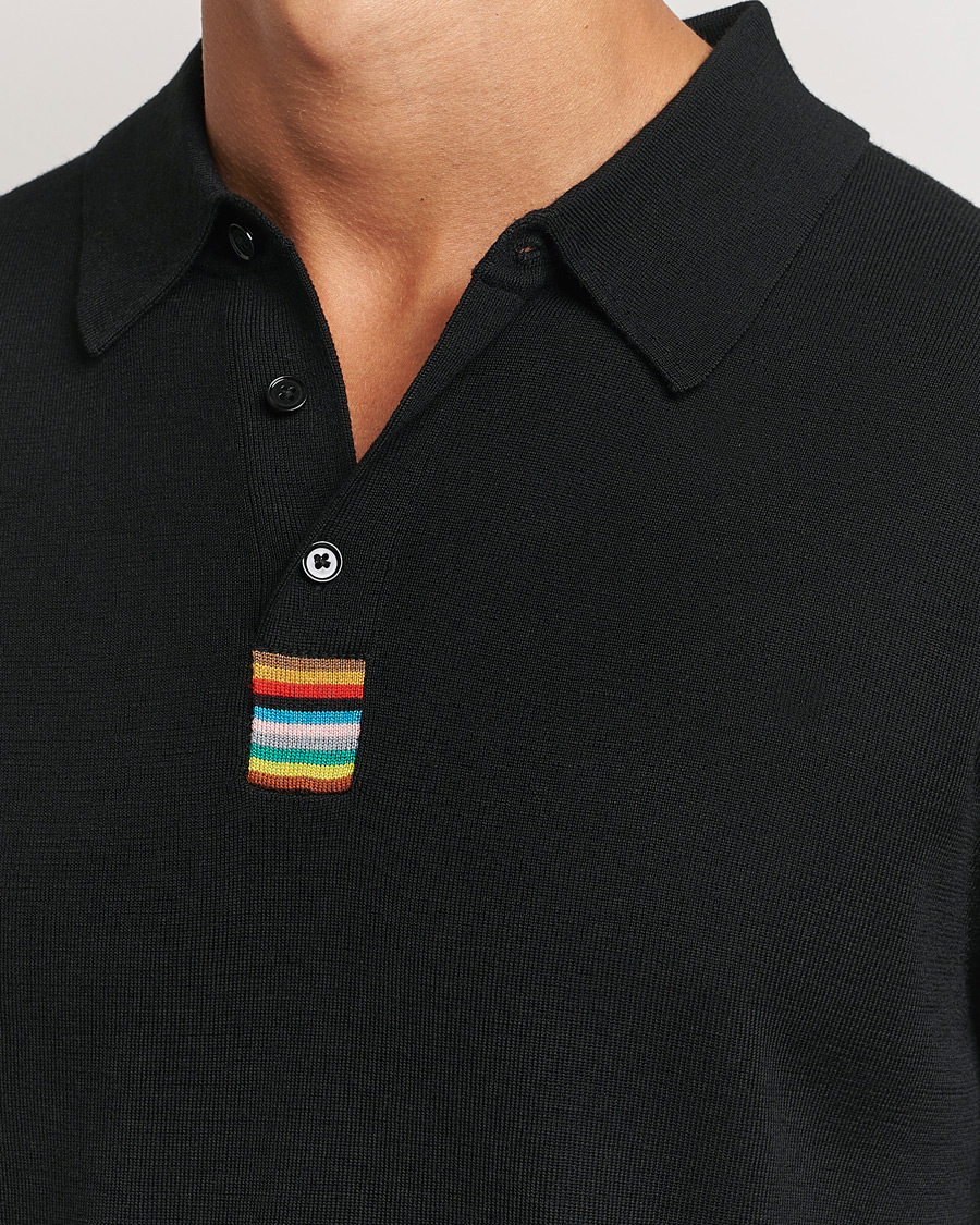 Herr | Tröjor | Paul Smith | Merino Knitted Polo Black