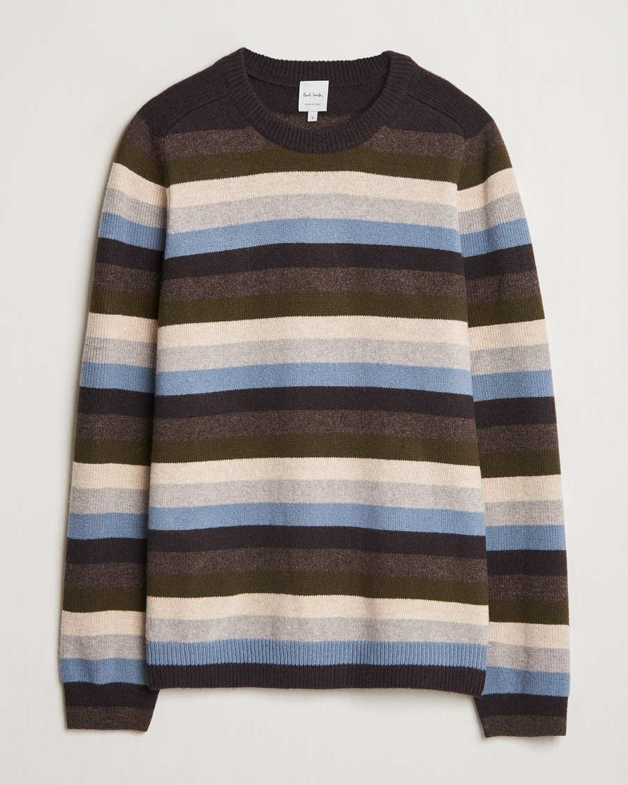 Herr | Tröjor | Paul Smith | Striped Lambswool Knitted Sweater Multi