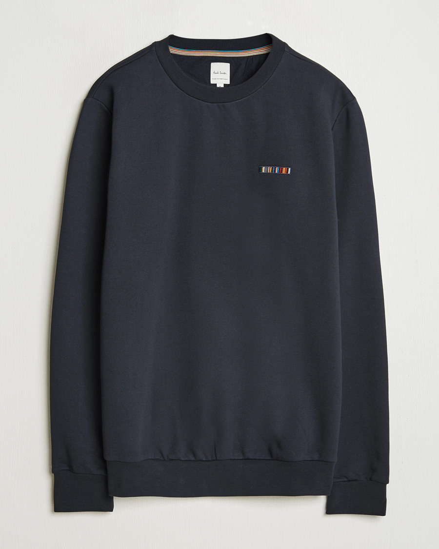 Herr | Tröjor | Paul Smith | Embroidery Crew Neck Sweatshirt Navy