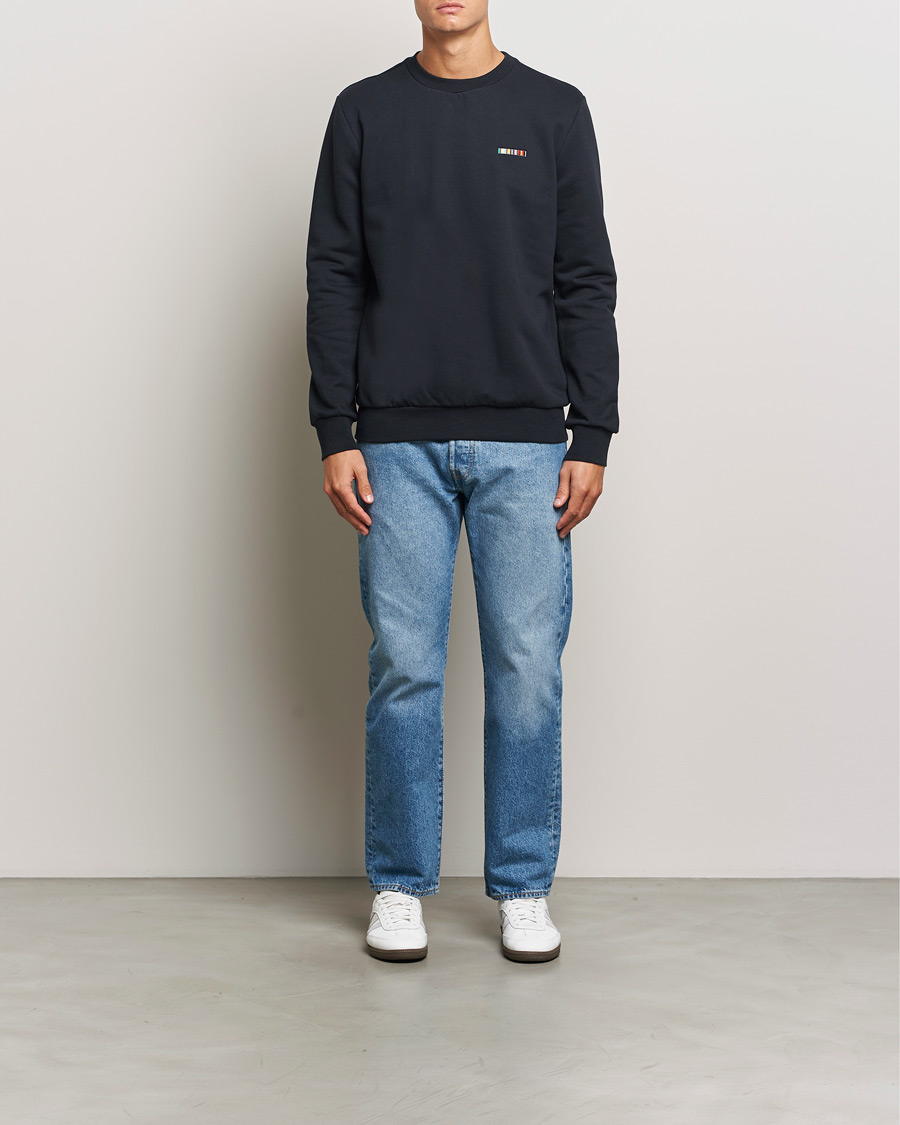 Herr | Tröjor | Paul Smith | Embroidery Crew Neck Sweatshirt Navy