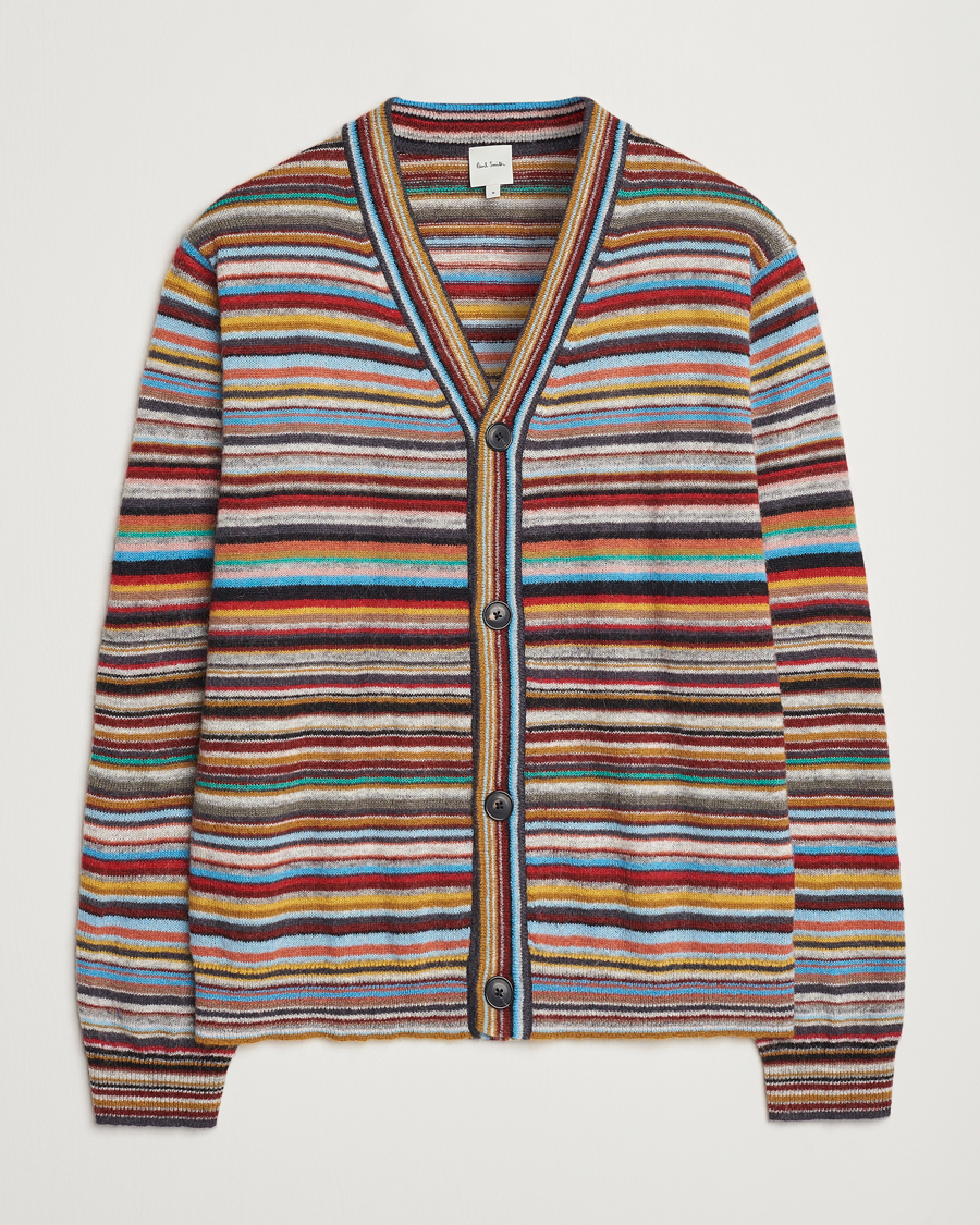 Herr | Tröjor | Paul Smith | Striped Wool Cardigan Multi