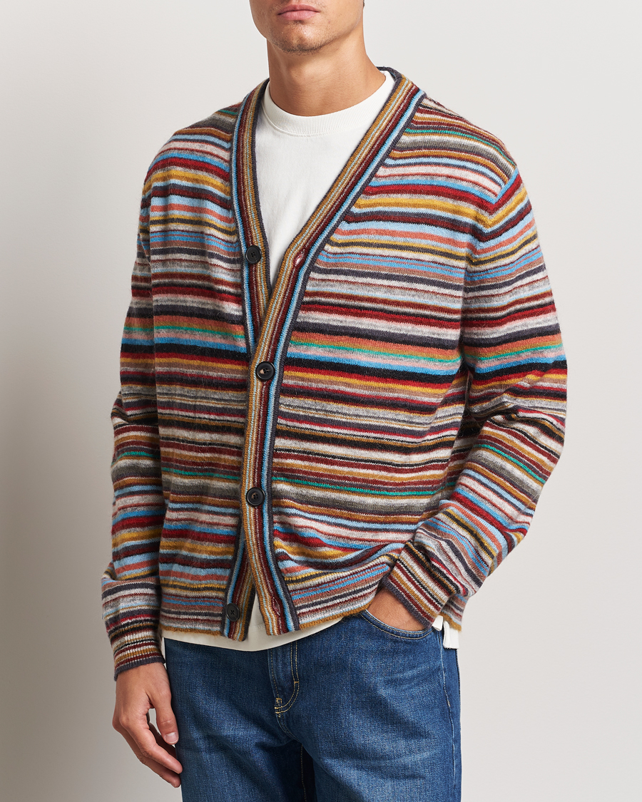 Herr | Tröjor | Paul Smith | Striped Wool Cardigan Multi