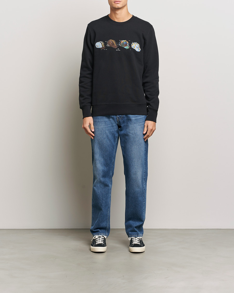 Herr | Tröjor | PS Paul Smith | Cycling Caps Crew Neck Sweatshirt Black
