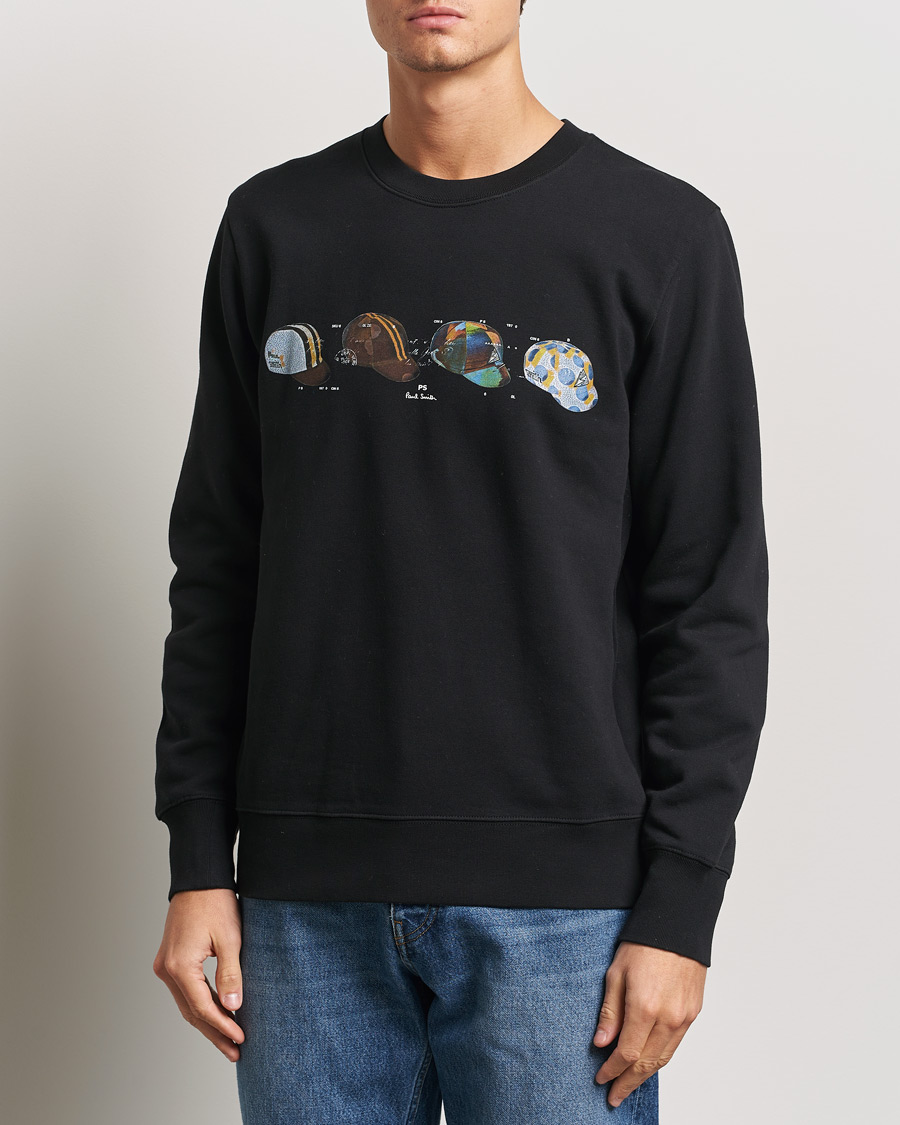 Herr | Tröjor | PS Paul Smith | Cycling Caps Crew Neck Sweatshirt Black