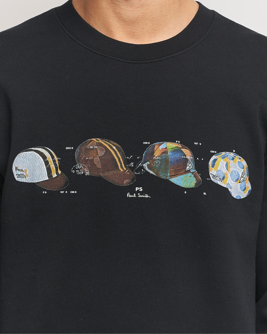 Herr | Tröjor | PS Paul Smith | Cycling Caps Crew Neck Sweatshirt Black