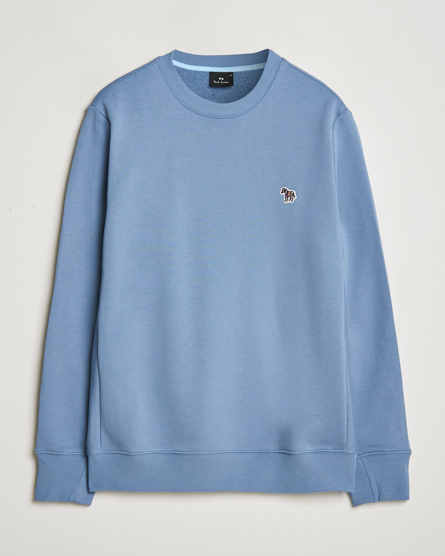 Herr | Tröjor | PS Paul Smith | Zebra Organic Cotton Sweatshirt Blue