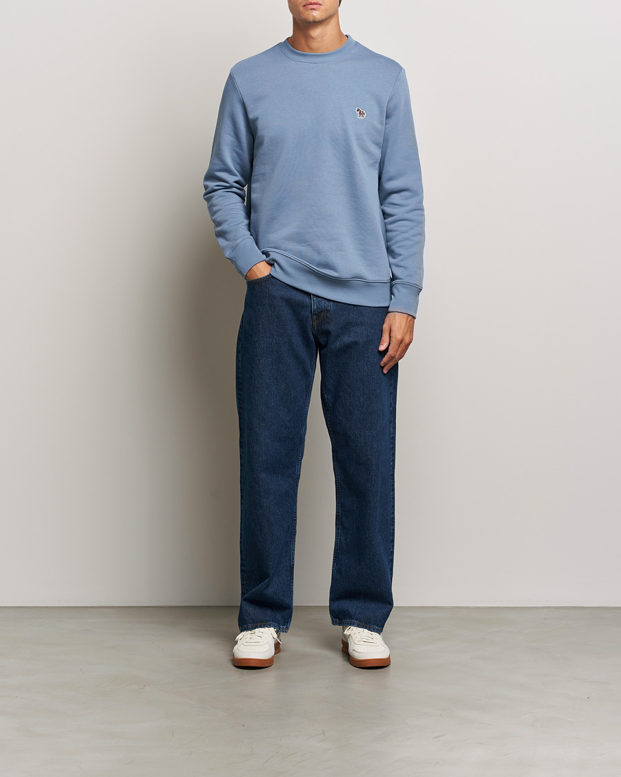 Herr | Tröjor | PS Paul Smith | Zebra Organic Cotton Sweatshirt Blue